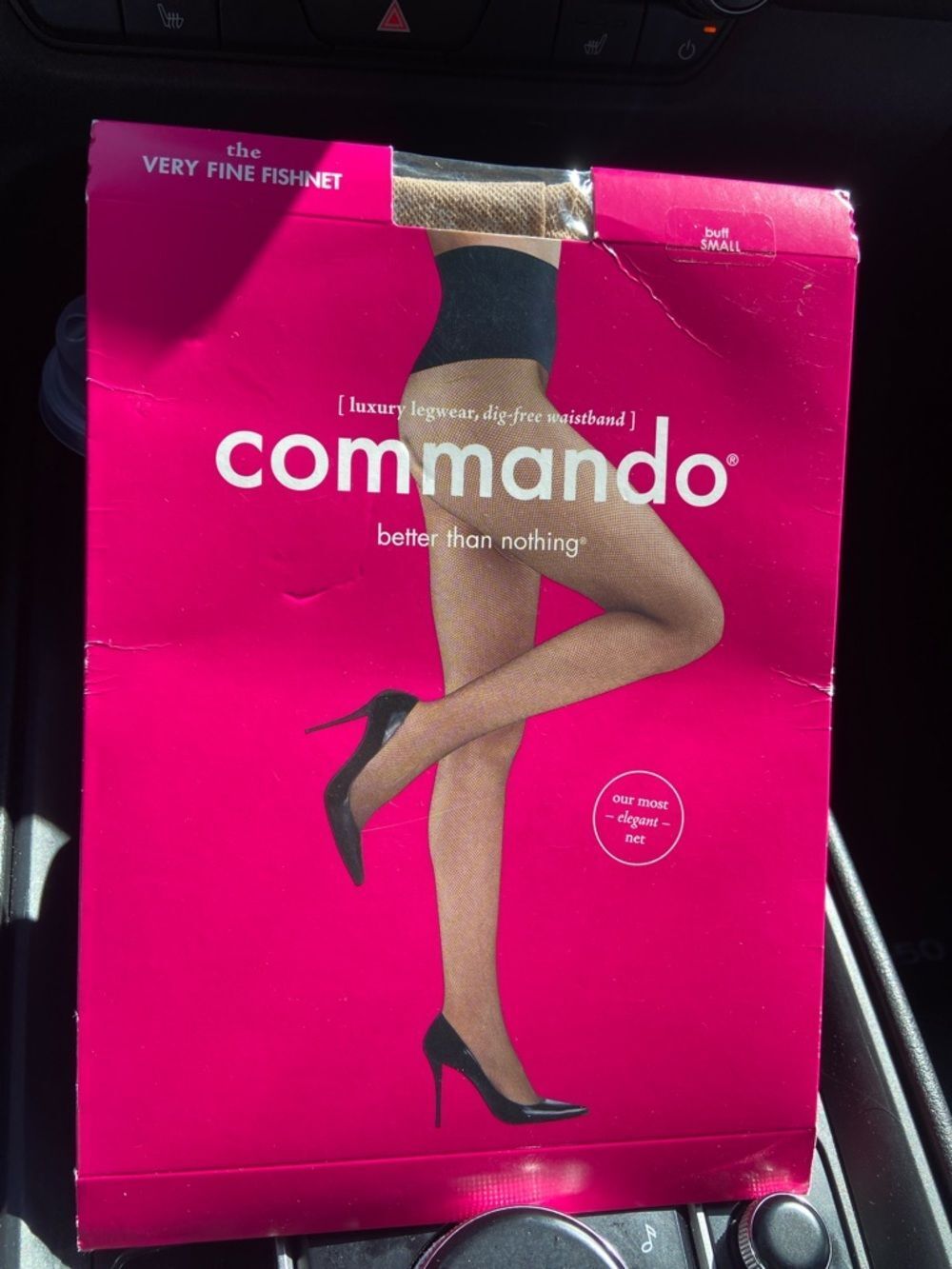 Commando Very fine Fishnet hosiery- color buff